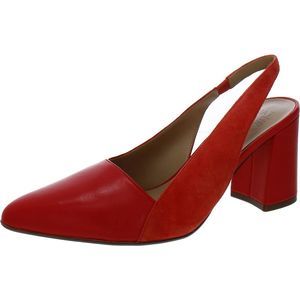 Naturalizer Womens Hannie Red Leather Pointed Toe Slingback Heels Shoes NWT